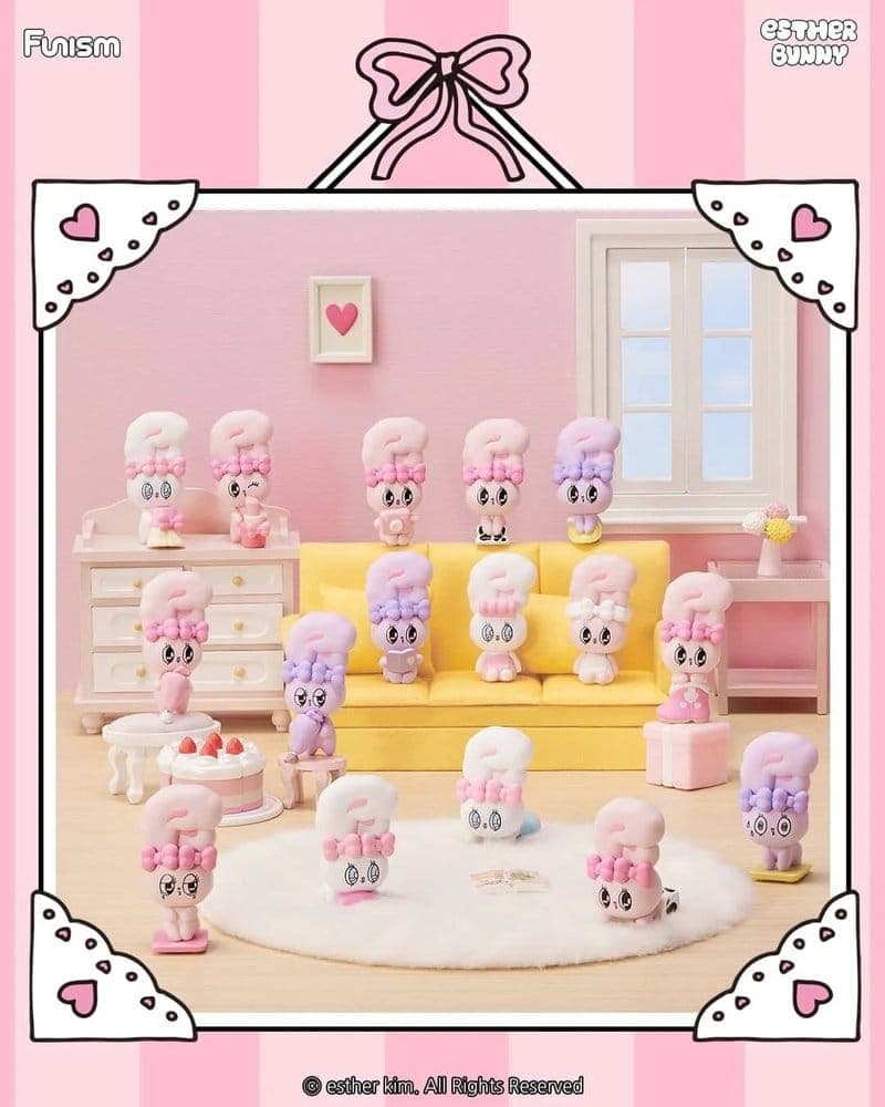Esther Bunny Blind Box Mini Figures Little Vlog Bunny Face Series 6 cm Display (6)